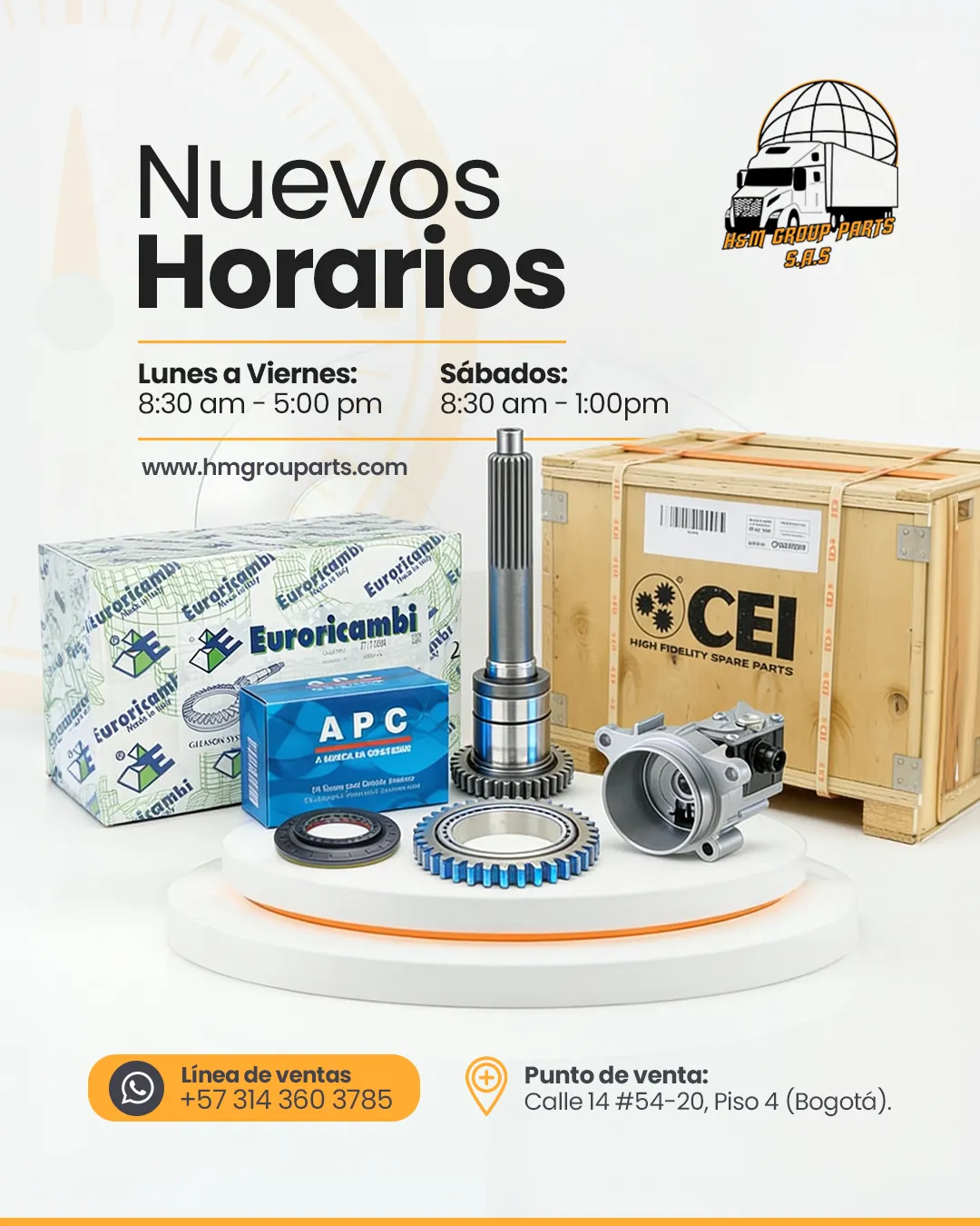 Horarios HM Group Parts